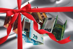 Euro con fiocco regalo