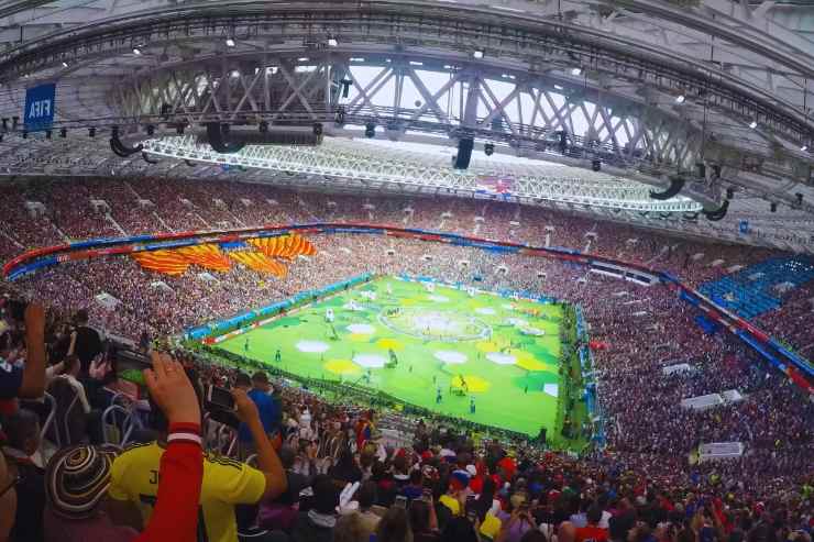 L'interno dello stadio Santiago Bernabeu di Madrid
