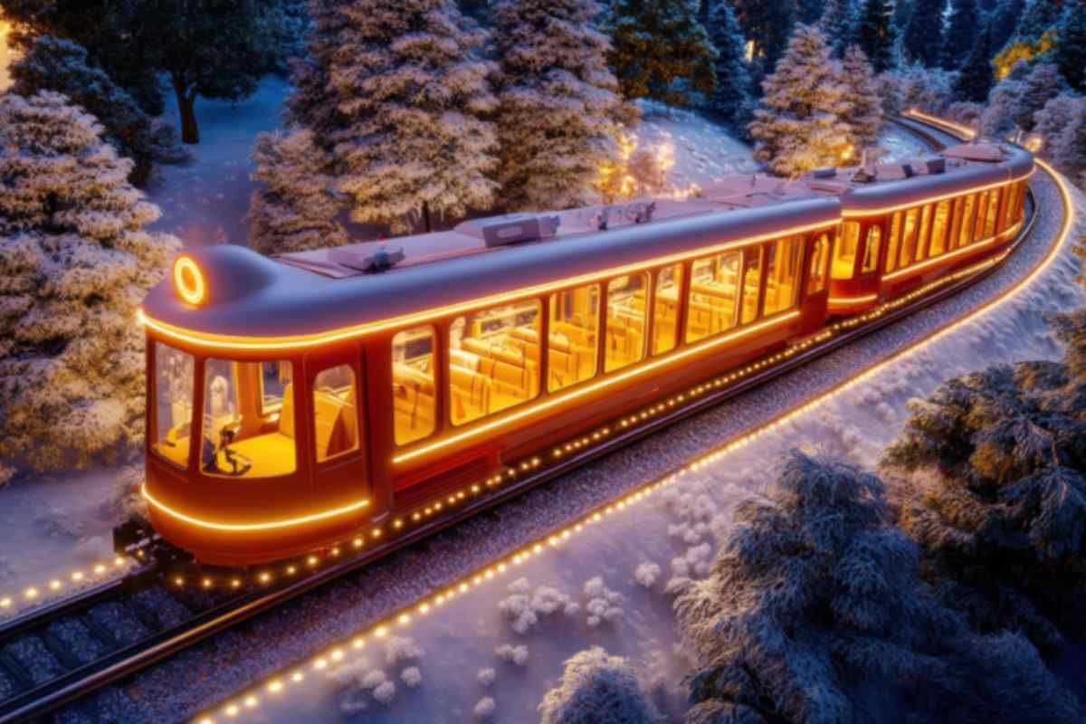 Treno natalizio, immagine illustrativa