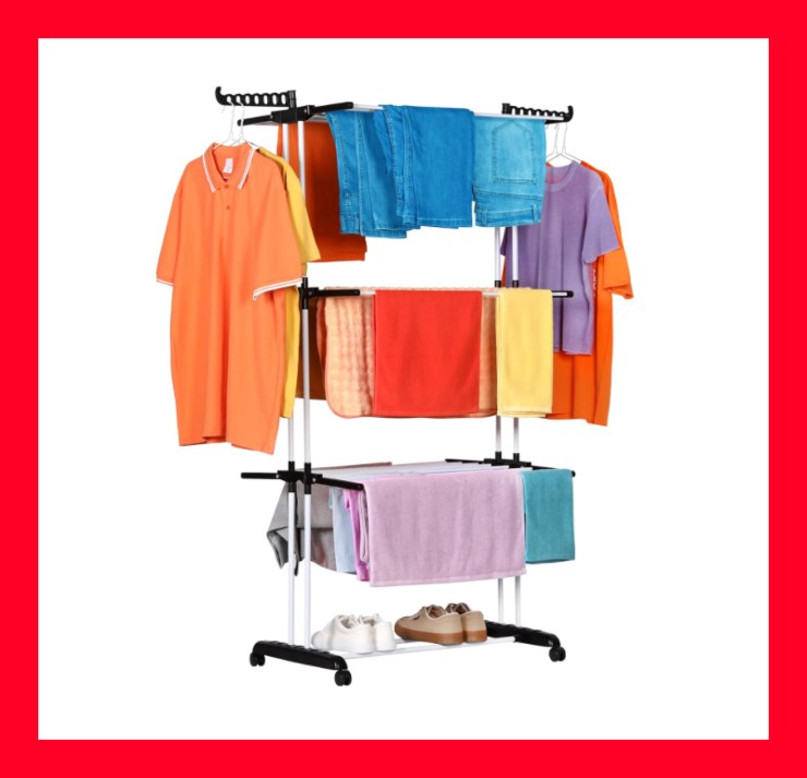 stendino verticale per fare asciugare il bucato