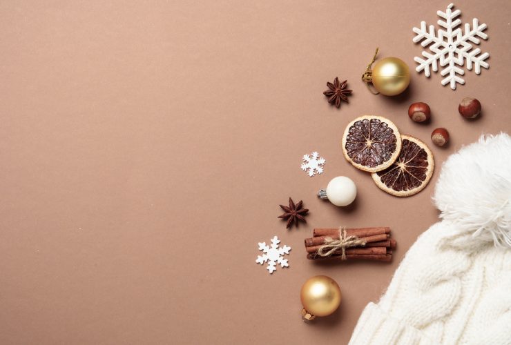 decorazioni color mocha natale