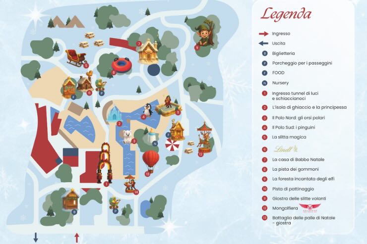 mappa villaggio di natale 