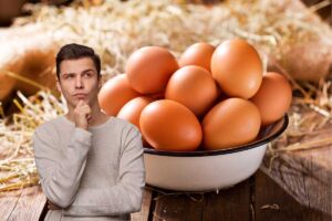 uova e una persona dubbiosa