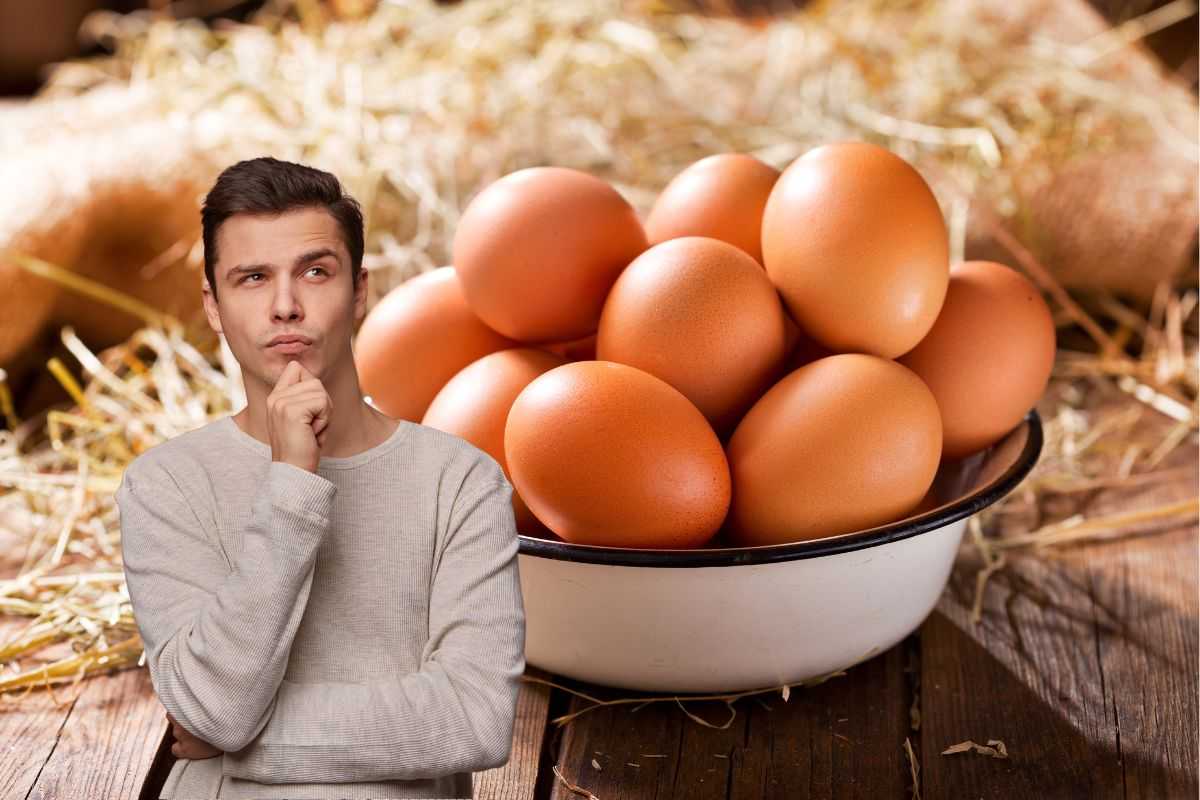 uova e una persona dubbiosa