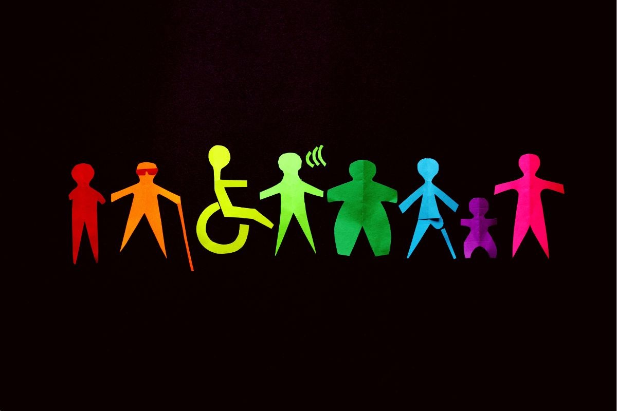delle persone con disabilità stilizzate